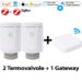 Kit 2 Termovalvole per termosifoni con gateway Tuya smart